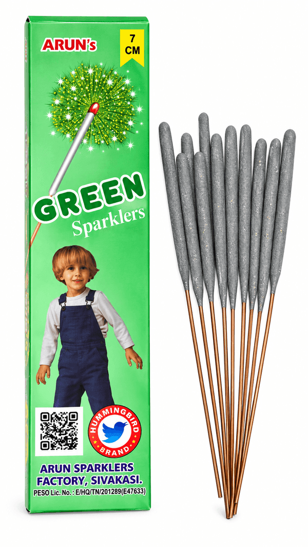 7 cm Green Sparklers