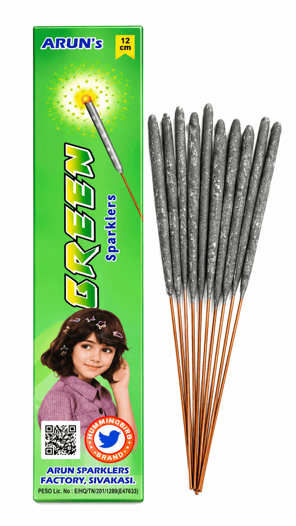 12 cm Green Sparklers