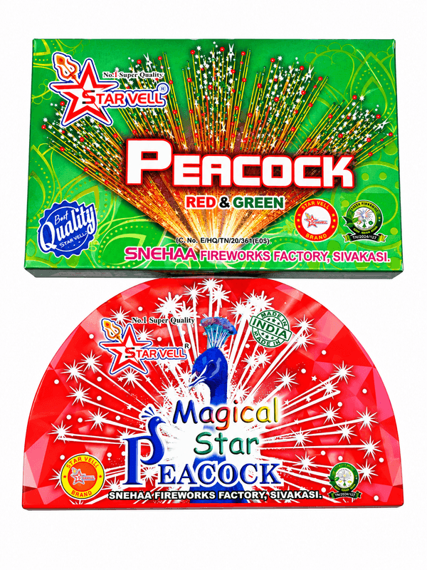 Peacock Red & Green