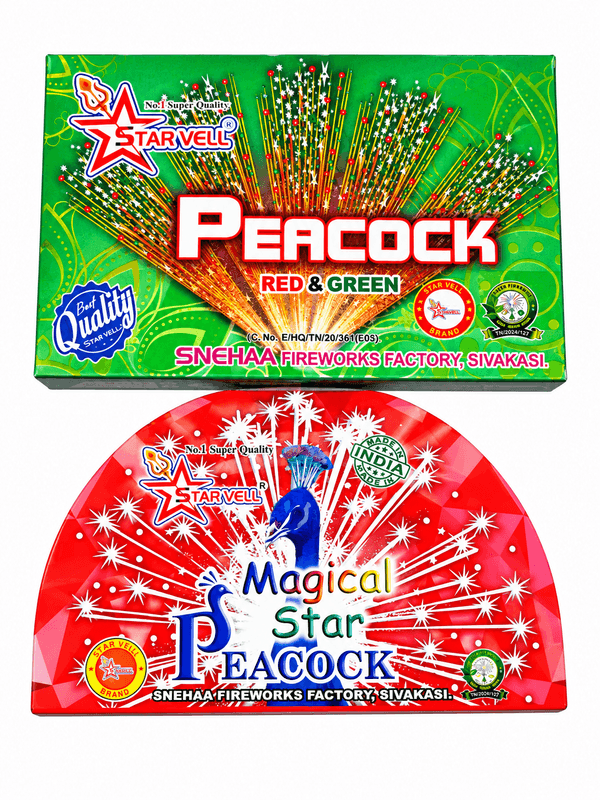 Peacock Red & Green